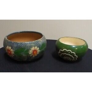 2 Beautiful Handmade Succulent Planters Pottery